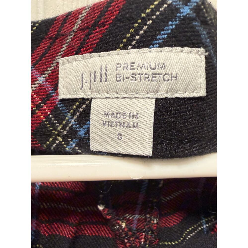 J.Jill Plaid Bi-Stretch Plaid Flannel Ankle Trouser Pants Size 8 - Picture 2 of 4